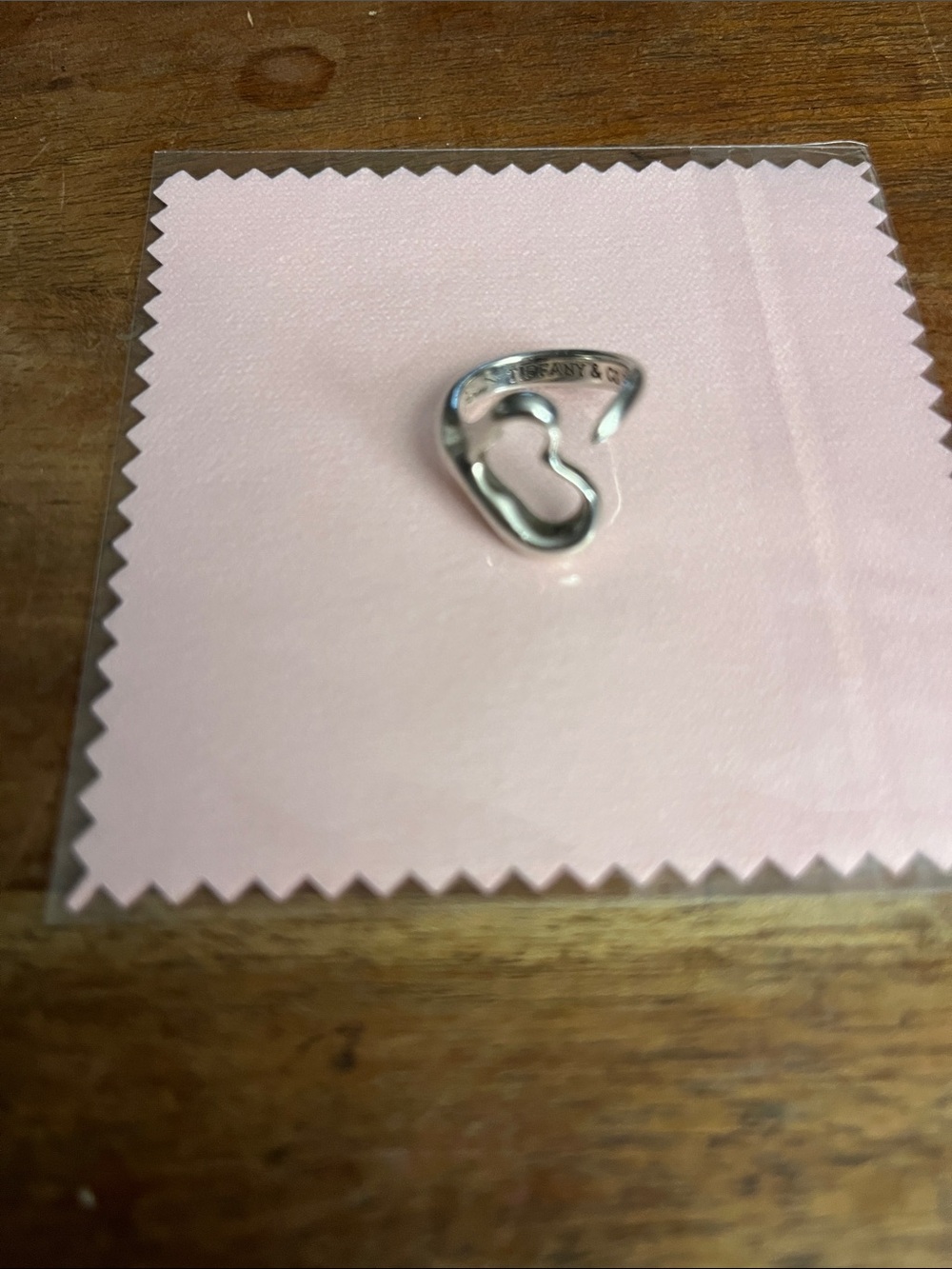 Sterling Silver Tiffany open heart ring